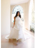 Halter Neck Ivory Satin Simple Wedding Dress